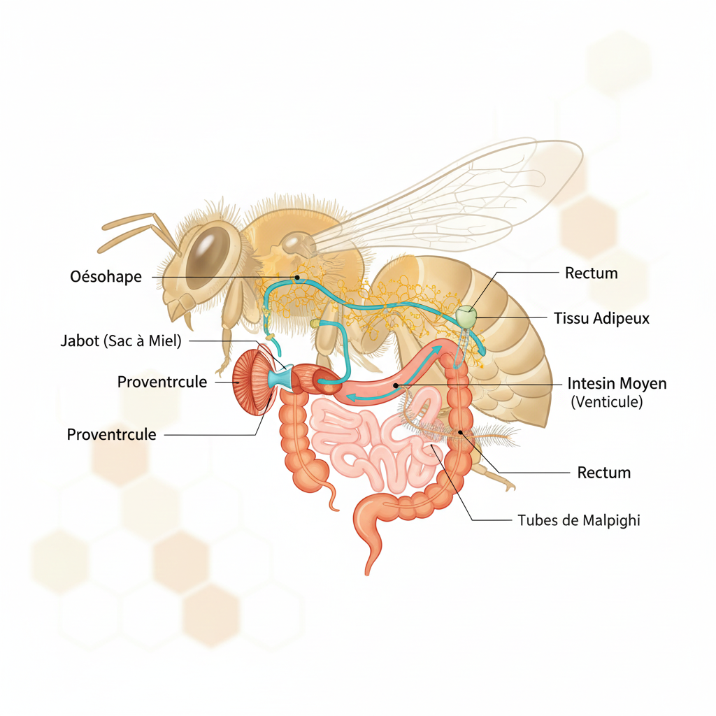 Le Voyage Extraordinaire d'une Goutte de Nectar : Dans les Secrets de la Digestion de l'Abeille
