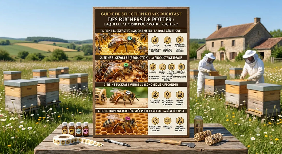 Reines Buckfast sélectionnées F0 et F1 – Les Ruchers de Potter